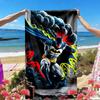 Toalha de Praia com Estampa do Batman, Toalha de Praia Versátil Leve Absorvente para Piscina Surf Yoga Banheiro, Perfeita para Presente de Aniversário Feriado