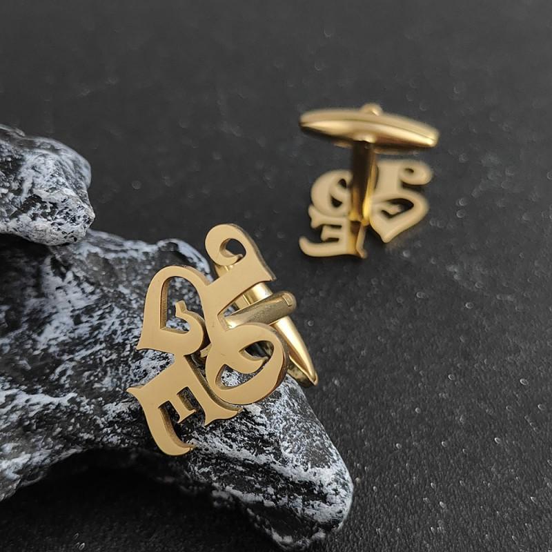 Letter LOVE Cufflinks Stainless Steel Personalized Design Niche Temperament Clothing Accessories