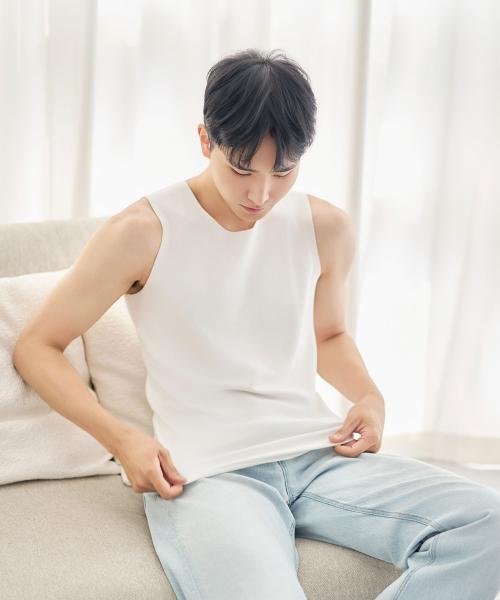 

[GamTan] Warm Airy Men s Heat Top Single Item [Shipped from Korea] 100% Authentic Ivory - S