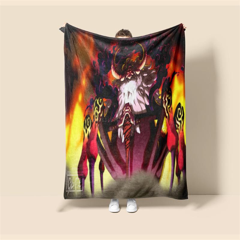 Throw Blanket One Piece Luffy Cartoon Anime Children Teenagers Adult Game Peripheral Collection Products Soft and Comfortable
