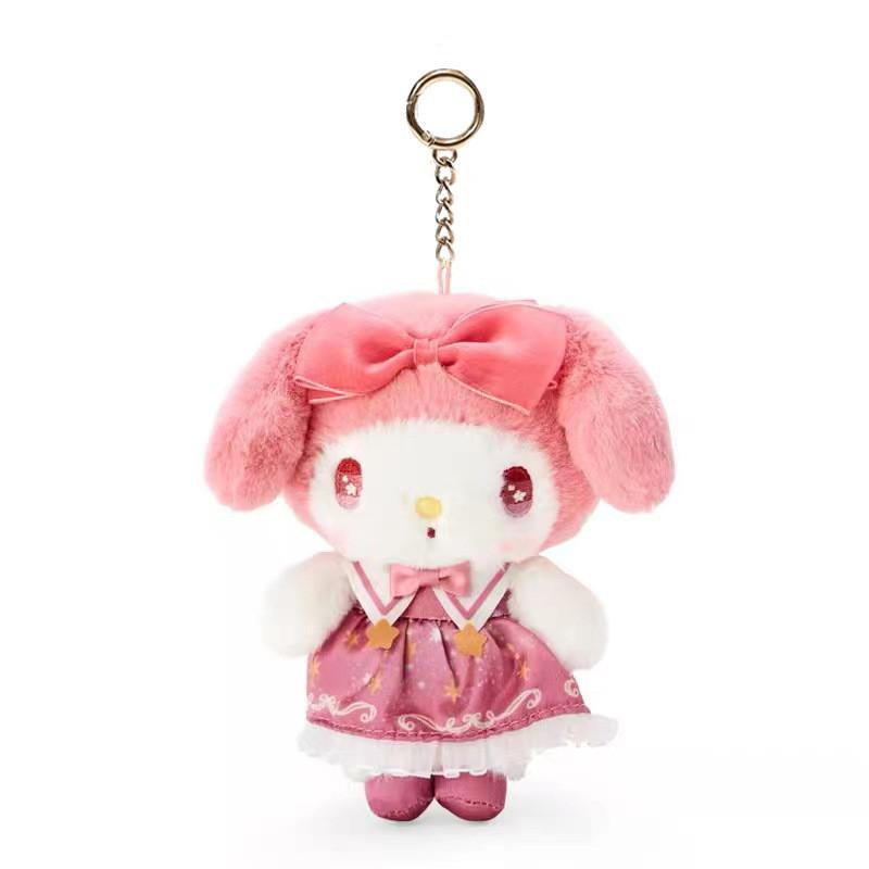 Sanrio Character Plush Keychain With Short Plush Material For Girls And Collectors My Melody