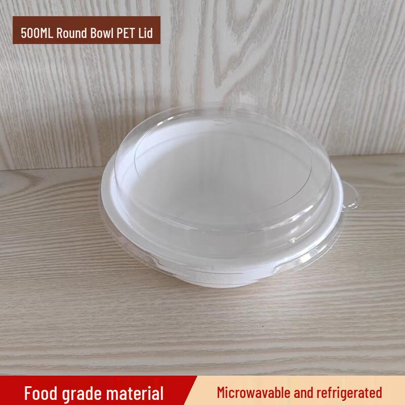 OLOEY Disposable Sugarcane Pulp Bowls with PET Lids