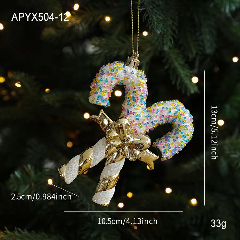 New Golden Sticky Pink Glossy Plastic INS Hanging Charm, Colorful Pink Cartoon Hanging, Christmas Tree Window Hanging Ornament