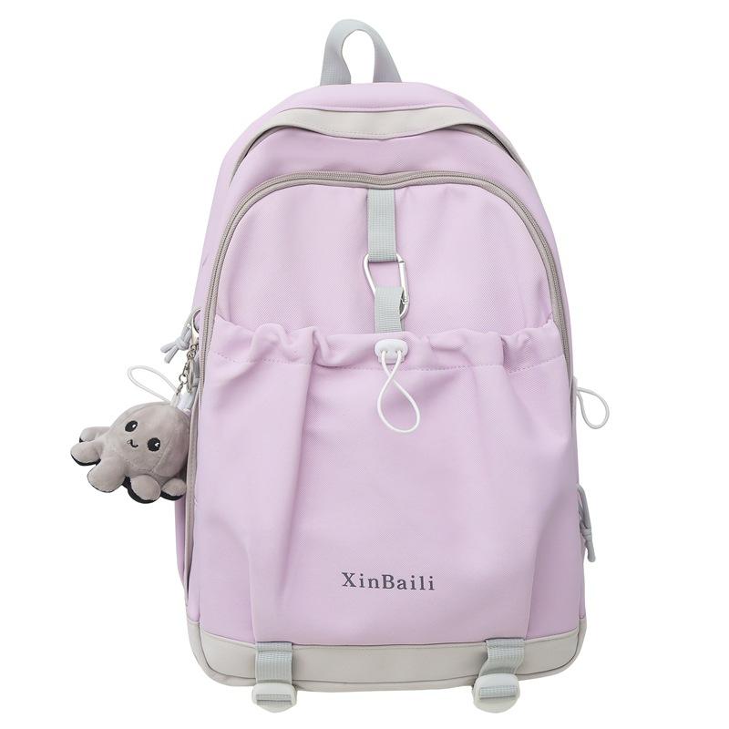 Schoolbag niche design high school student schoolbag large capacity versatile couple junior high school student college student simple large capacity
