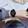 Silicone Watch Strap Mens Quartz Watch With Mineral Glass For Business Style Office Use