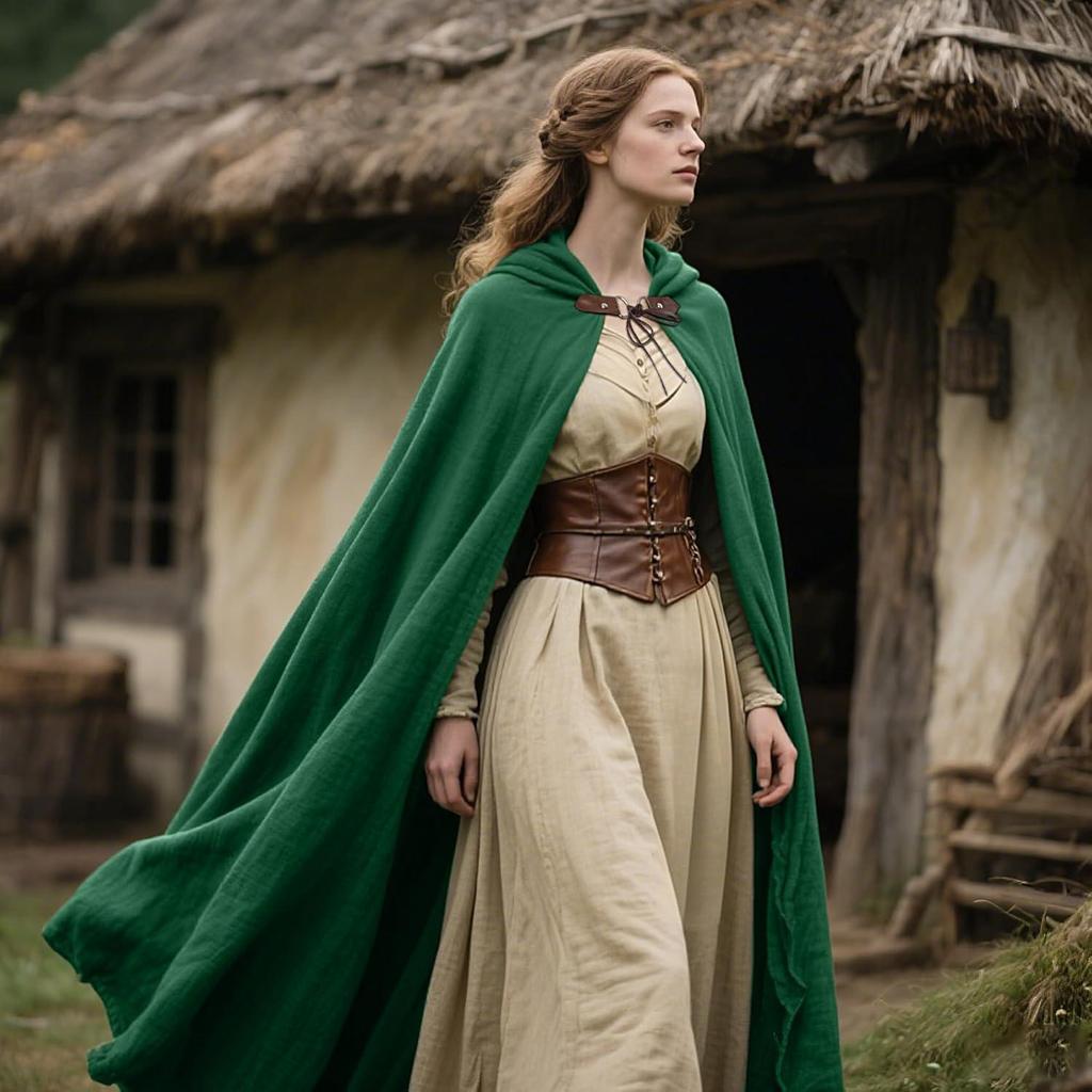 Medieval Hooded Cloak - Linen, Available in 6 Colors for Halloween