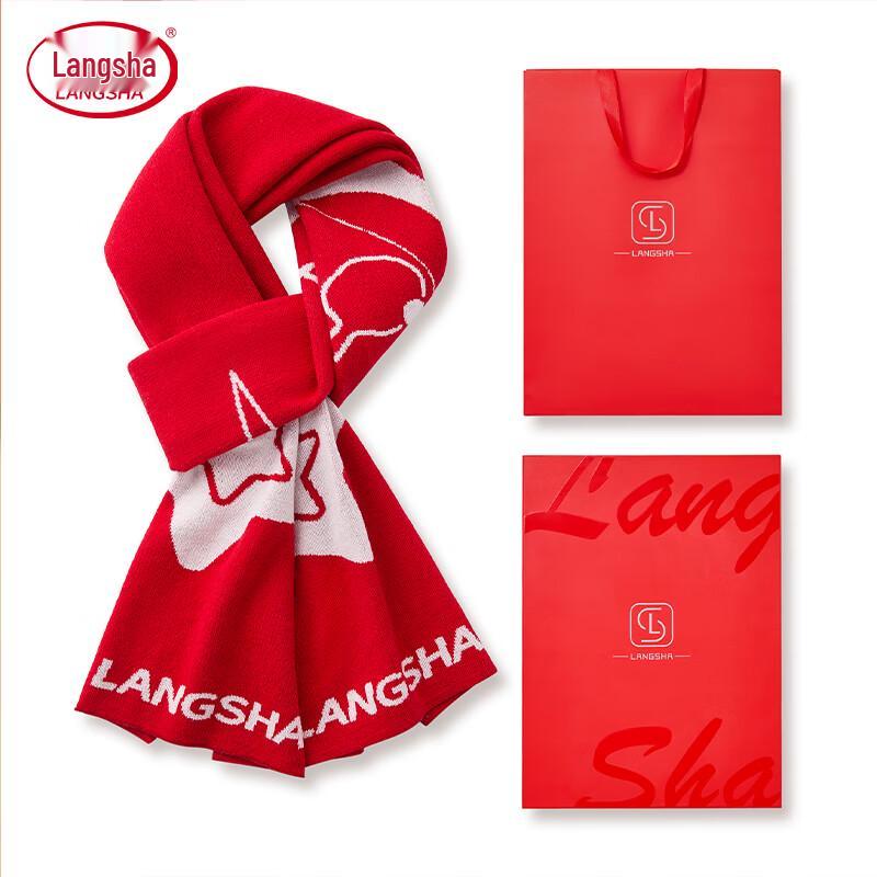 

LangSha Women s Autumn/Winter Warm Red Scarf