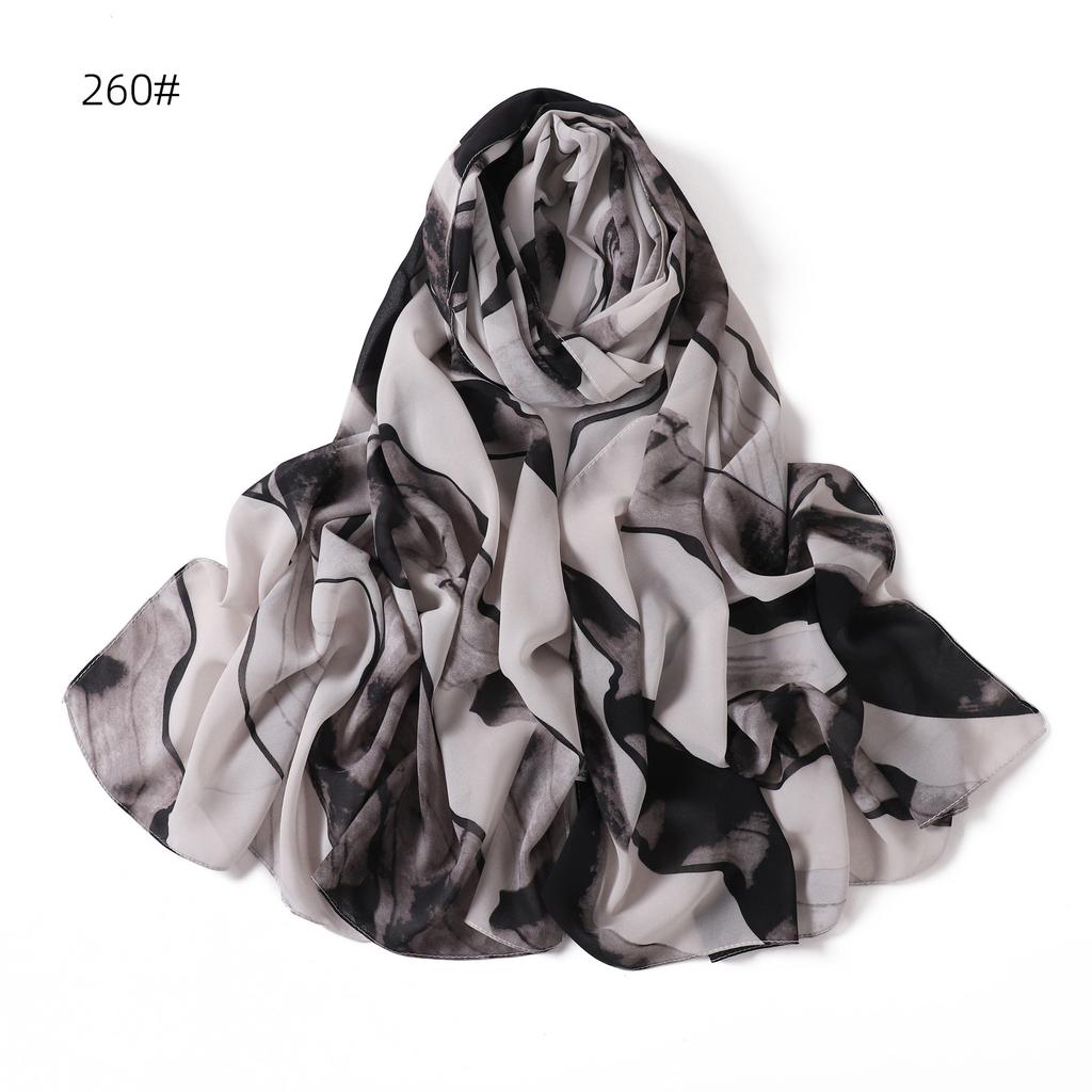 Fashion Scarf Solid Muslim Women's Hijab Scarves Chiffon Hair Ball Turban Ladies Hijabs For Head Female Long Wraps Headscarf
