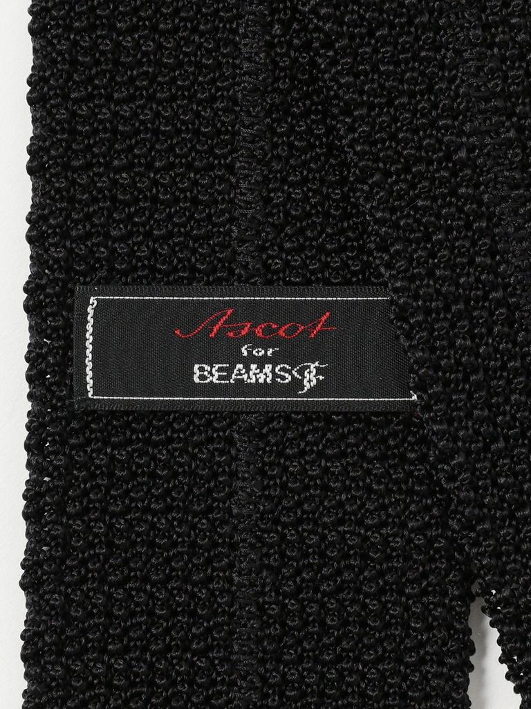 [BEAMS F] ASCOT Knit Tie for Men, BLACK - 21550001107