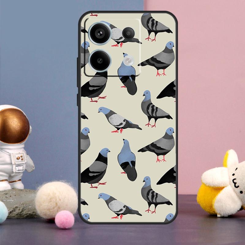Pigeons Collage Case For Xiaomi Redmi Note 14 13 9 10 11 12 15 Pro Plus Redmi 15 15C 14C 10C 12C 13C Cover