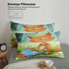 Green Bedding Set Softville Cozy Town Cute Fern The Quilt Fox With Duvet Cover  Pillowcase For Children'S Bedroom Decor