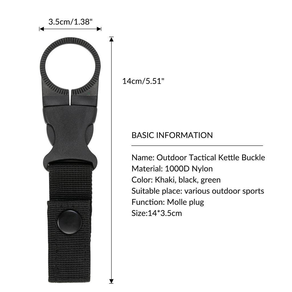 Tactical Gear Military Nylon Webbing For Outdoor Tools Buckle Hook Water Bottle Holder Belt Clip Bush Camping Hiking Carabiners