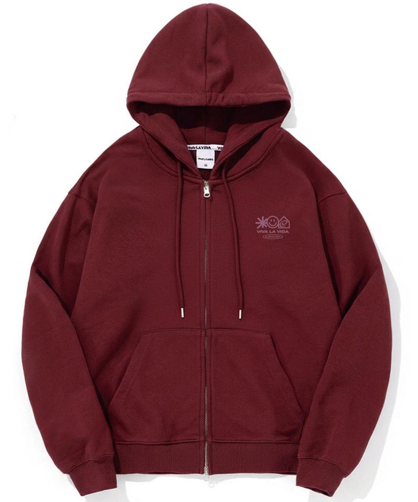 Viva La Vida Smile Heavy Terry Zip-Up Hoodie