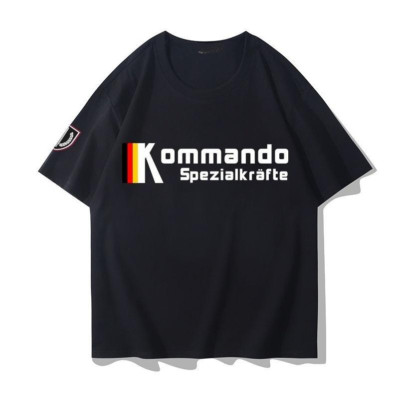 GerUnisexy Ksk GerUnisex Special Forces Tshirt Military Fan Military Style Tactical Casual Shortsleeved Top pure Cotton Tee Summer