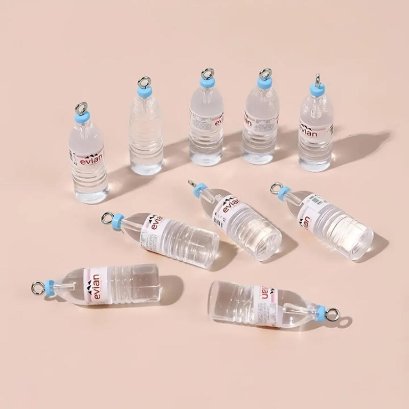Mini water bottle, water shaped keychain, amulet keychain, lucky keychain