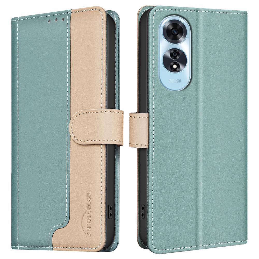 For Oppo A60 4G Case RFID Blocking Leather Phone Cover Wallet Stand