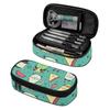 Pen Case Secure Zipper Large Capacity Scratch Resistant Polyester with Mesh Pocket Removable Divider and Pen Slots for Boys Girls