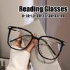 Fashion Square Reading Glasses Women Anti-blue Light Large Frame Glasses Trendy Prescription Lens with Plus Diopter+1.0+1.5+2.0