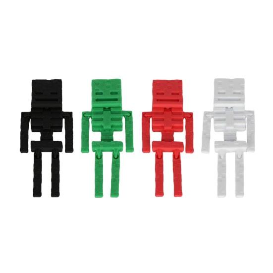 Pixel Robot Ornament Fidget Toy Mini Robot Figurine DIY Assembly Toy Robot Figure Stress Relief Toy Gift for Robot Lovers