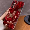 Butterfly Pearl Rose Pattern Phone Case for Samsung Galaxy S26 S25 S24 S23 S21 S20 fe/plus/Ultra Anti Drop Transparent Soft Case