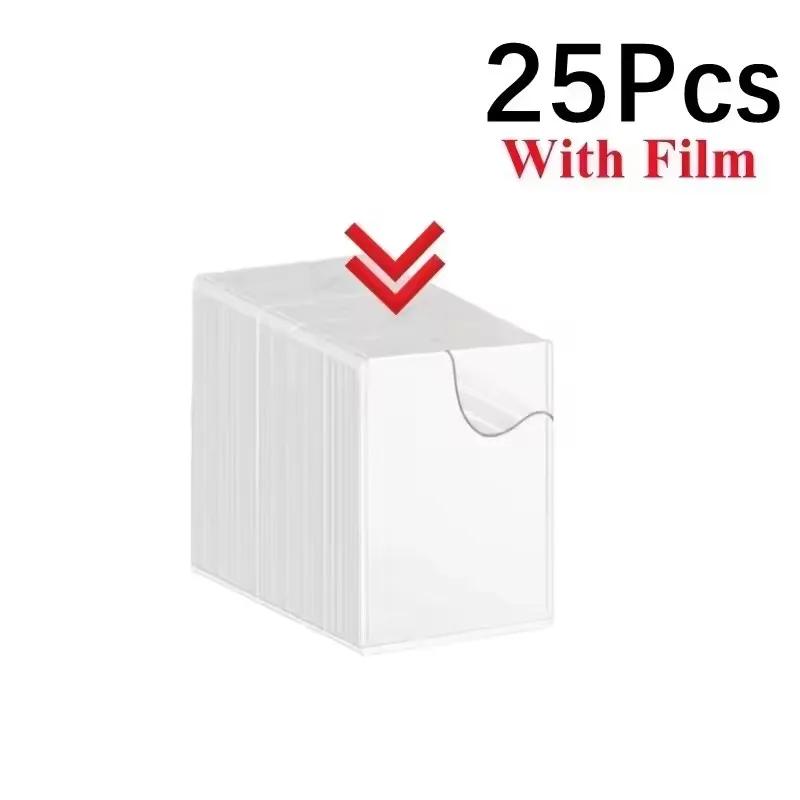 1/25/50Pcs Transparent Card Sleeve Korean Kpop Card Sleeve with Protective Film Holder Idol Photo Game Card Holders Cover 35PT