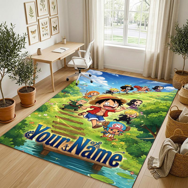 Personalized Crystal Velvet Carpet,One Piece Custom Printed Name, Plush Area Rug For Home Indoor Decor