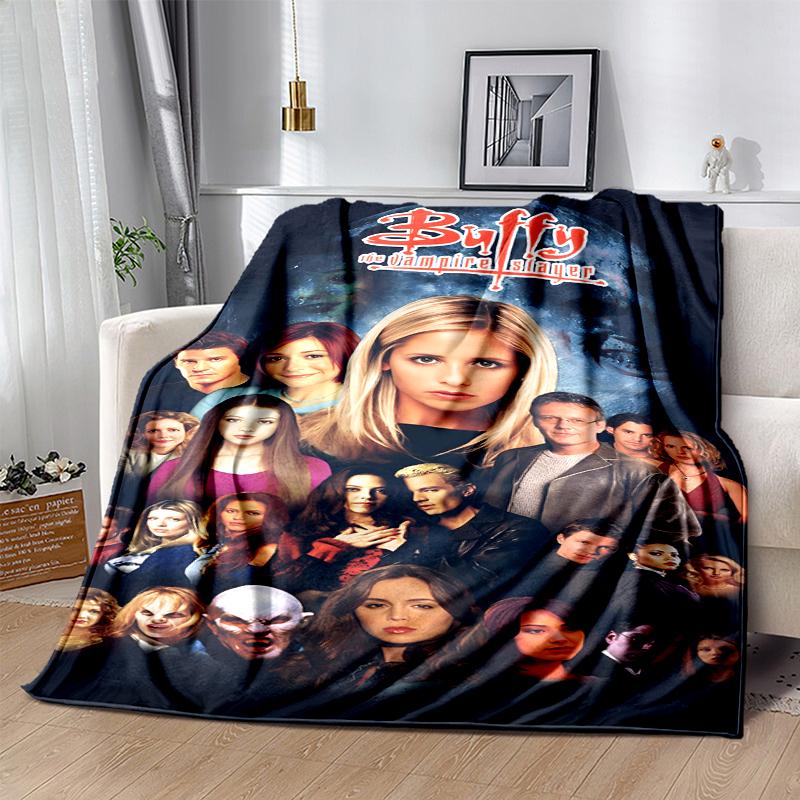 Buffy Flannel Blanket Soft Warm All-Season Throw, Design for Camping, Car Travel, Hiking Sofa, Bed, Office Perfect Gift for Parties