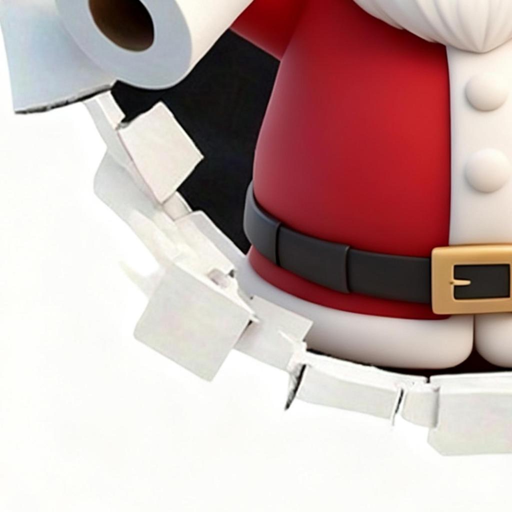 Wall-Breaking Santa Creative Toilet Sticker Christmas Decoration Suitable for Bathroom and Bedroom Self-adhesive Decoration