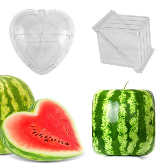 Watermelon Shaping Mold Square Creative Plastic Heart Shape Transparent Shaping Mold for Fruit
