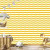 Gold and white stripes wallpaper for living room and bedroom 50x1000