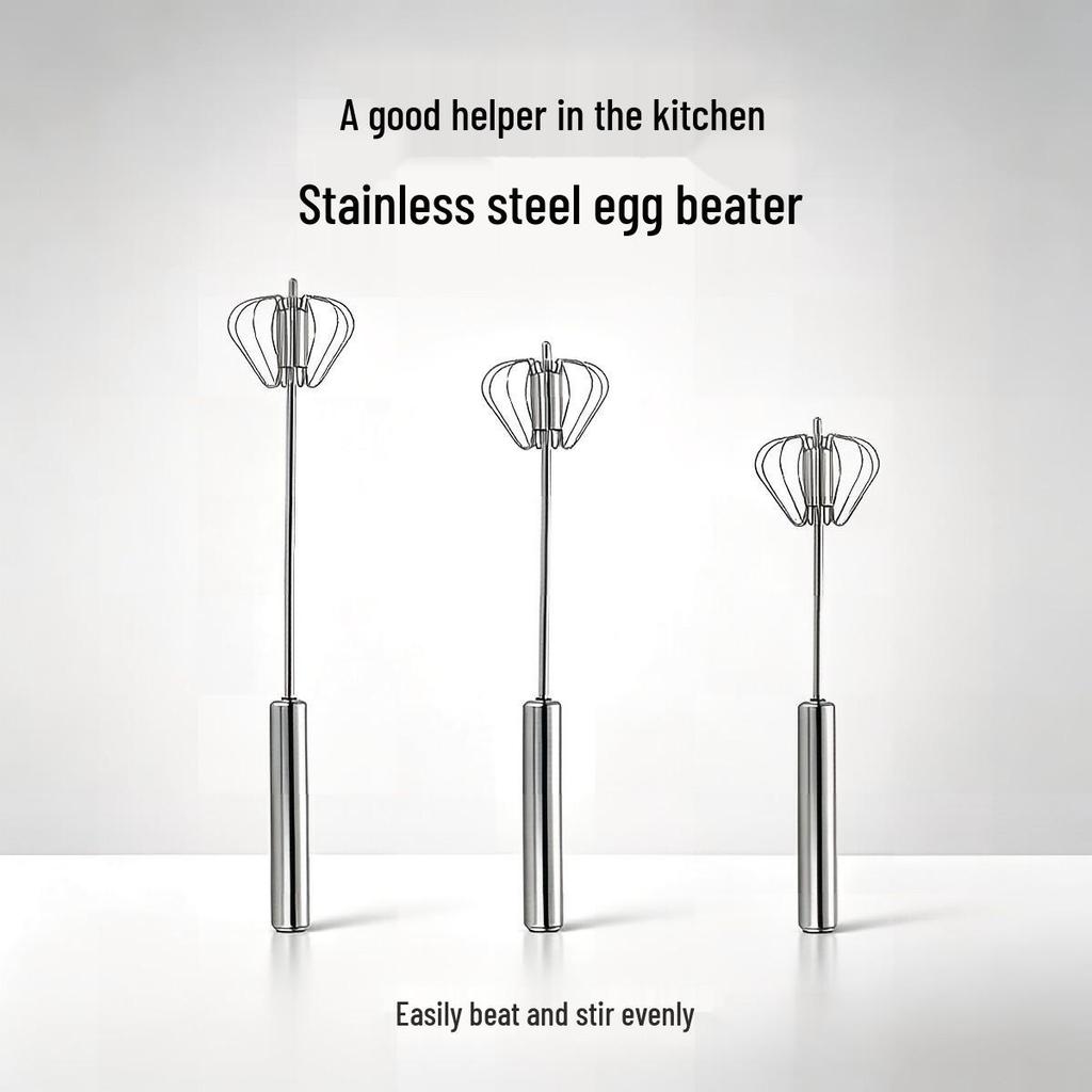 Best-Selling Stainless Steel Semi-Automatic Egg Beater - Effortless Whipping, Essential for Baking.