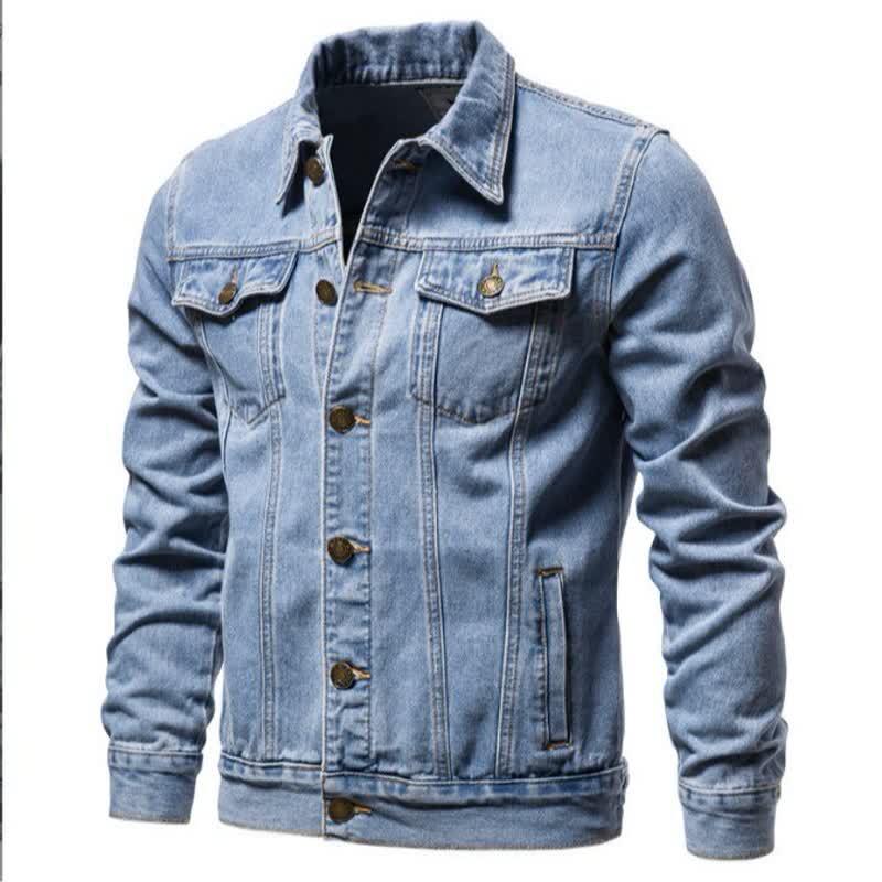 2026 Men's Denim Shirt Jacket: Casual Japanese Style for Spring, Autumn, Winter - Popular Youth Workwear