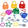Shape Sorting Matching Learning Locks Toys, Toddler Montessori Educational Toy Geometric Shape Matching Recognition Color Sorting Toy Set, Preschool