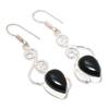 Black Spinel Gemstone 925 Sterling Silver Jewelry Earring 2.09 " Y256