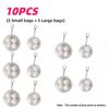 10pcs Transparent Storage Bags Round Badge Card Display Bag Doll Storage Pouch for Keychain Earphones Travel Accessory Organizer