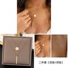 Geometric Double Layer Pendant Necklace For Women With Silver Plated Zinc Alloy Chain