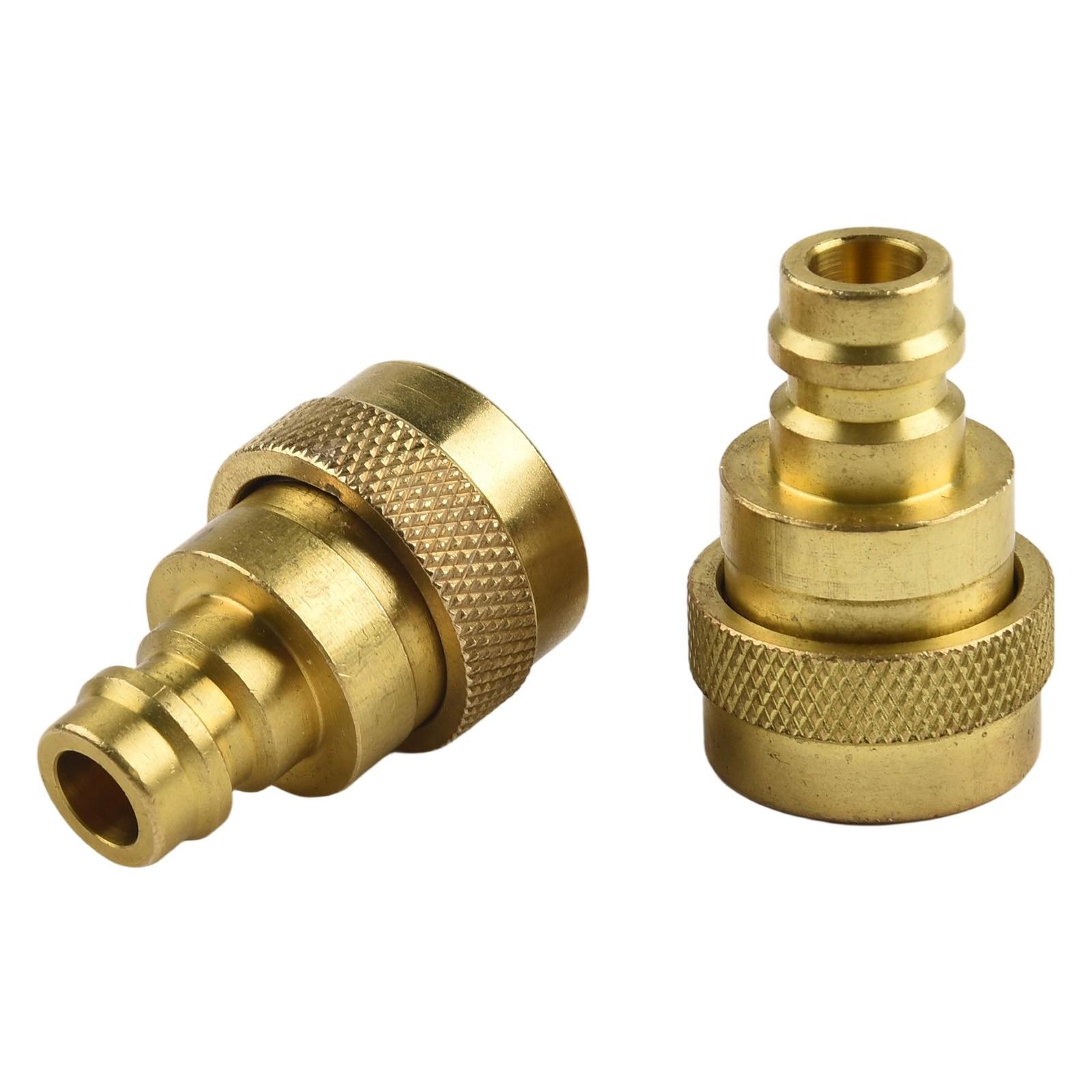 2PCS Brass For R134A To R1234YF Adjustable High Low Pressure Connector Adapter