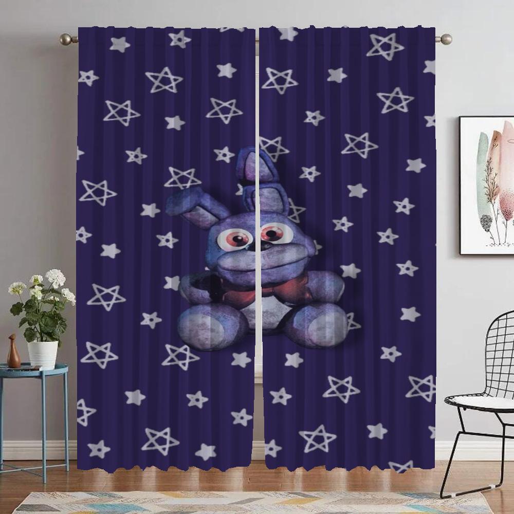 Pět nocí Elegantní pokojové závěsy 2 kusy Tyl pro rozdělení ložnice Domácí interiérové závěsy Okenní závěsy Stínidla Obývací Dítě