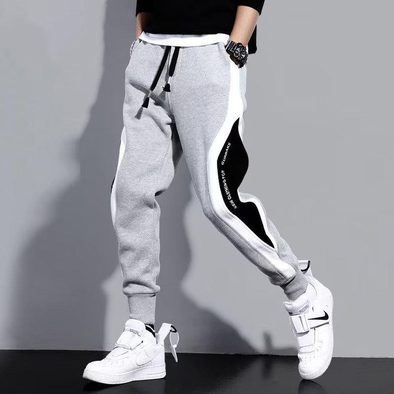 Men's Plus Size Korean Style Velvet Sweatpants - Autumn/Winter Harem Joggers