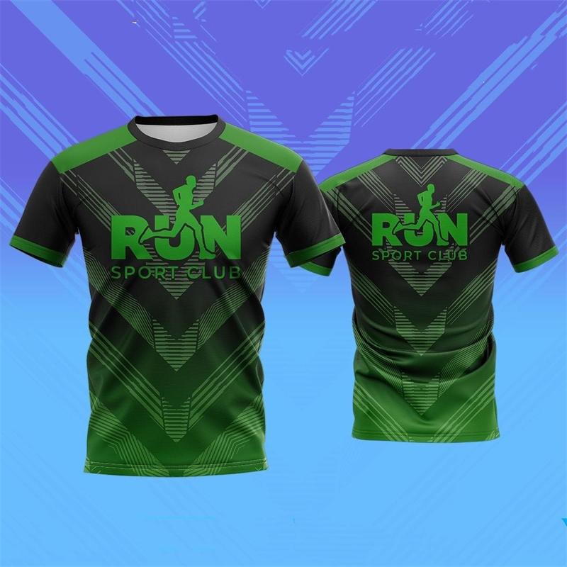 Fashion Running Sports T Shirts Summer Quick Dry Outdoor Fitness 3D Printed T-shirts Casual Oversized Breathable Tracksuit Tees