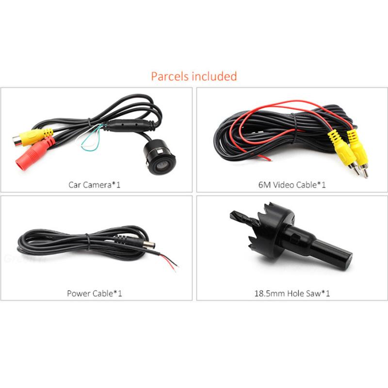 Universal Waterproof 18.5mm Car Rear Front Side View Camera Backup Parking Line