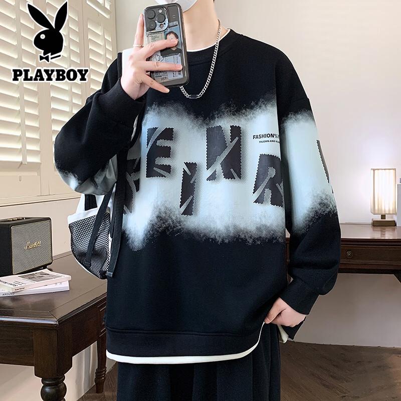 Playboy Men s Loose Fit Crewneck Sweatshirt L