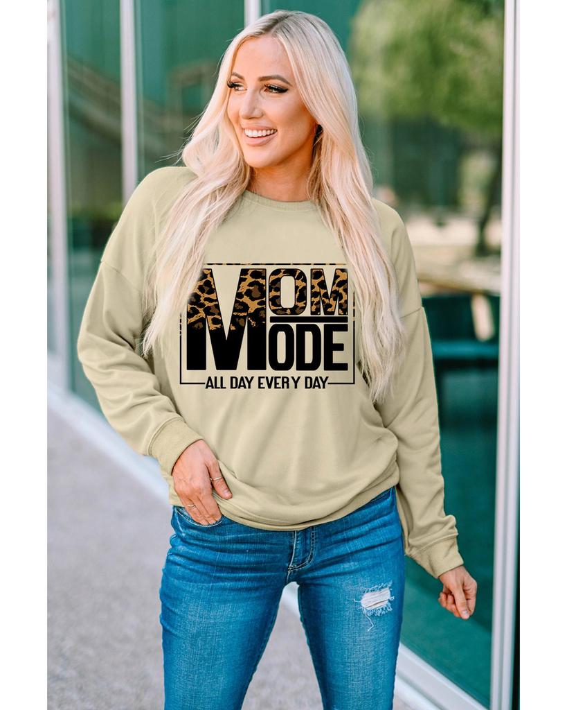 Azura Exchange Leopard Print Long Sleeve Sweatshirt