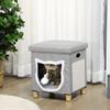Cat Cave, Cat House, incl. Play Ball, Washable Cushion, 35.5 cm x 35.5 cm x 42.5 cm