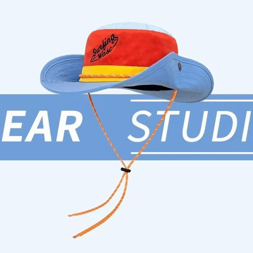 Color-blocked Design Fishermen Cap Sun Protection Big Brim Hats New Travel Bucket Hats  Outdoor Use