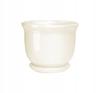 Beige Ceramic Flowerpot Flowerpot 12.5 X 12.5 X 11 1 Pc