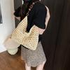 Fashion trend casual simple texture large capacity bag 2025 summer new foreign style women shoulder tote bag