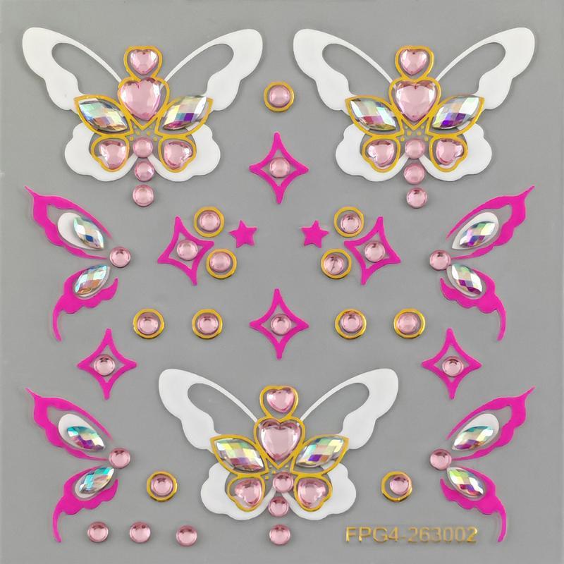 Sexy Diamond Face Tattoo Sticker Colorful Glitter Crystal Party Face Decal Self-Adhesive Rhinestones Face Jewelry