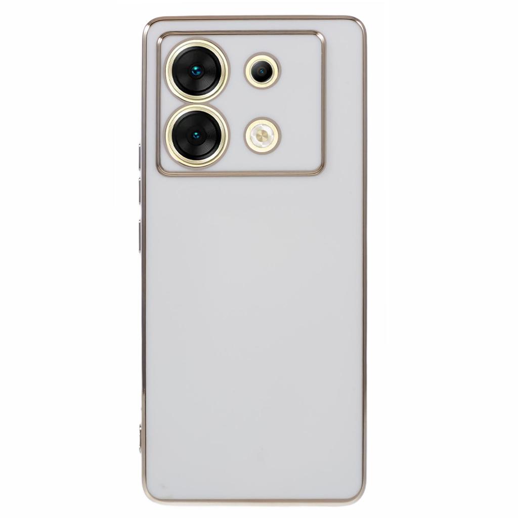 For Infinix Zero 30 5G Case Glossy TPU Phone Cover Electroplate Golden Edging