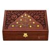 Wooden Box | Jewellery Box| Decorative Case| Kit| Vanity| Organiser For Women, Necklaces, cash, gold (8X5 Inches, Crown Natural)